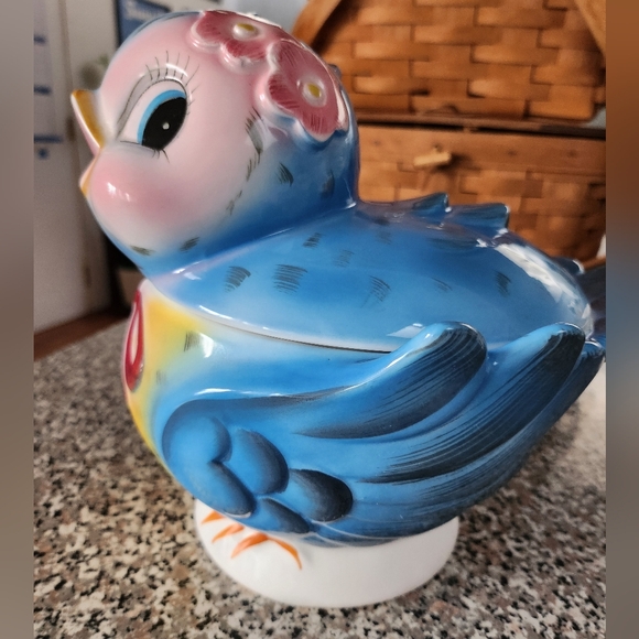 Lefton bluebird cookie jar 50`s vintage - Picture 5 of 11
